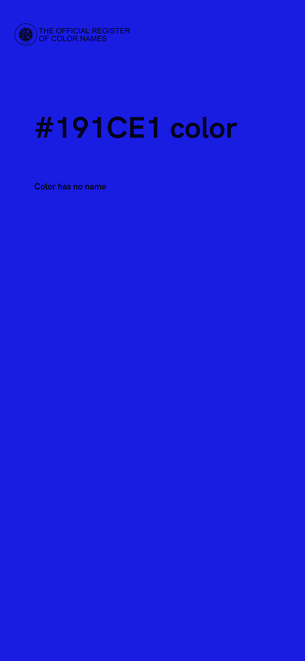 #191CE1 color image