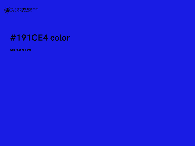 #191CE4 color image