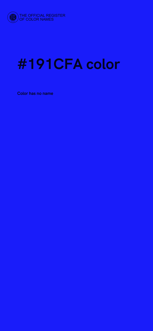#191CFA color image