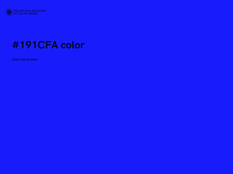 #191CFA color image