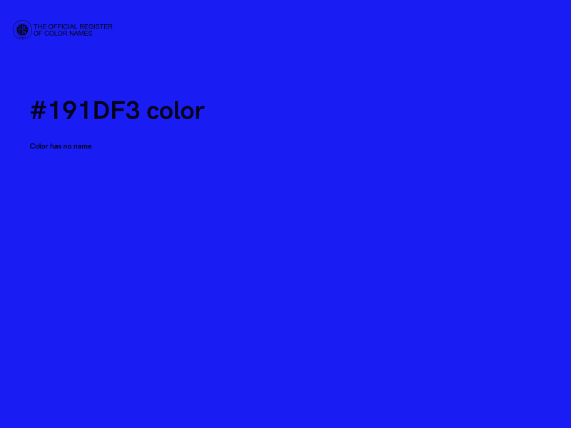 #191DF3 color image