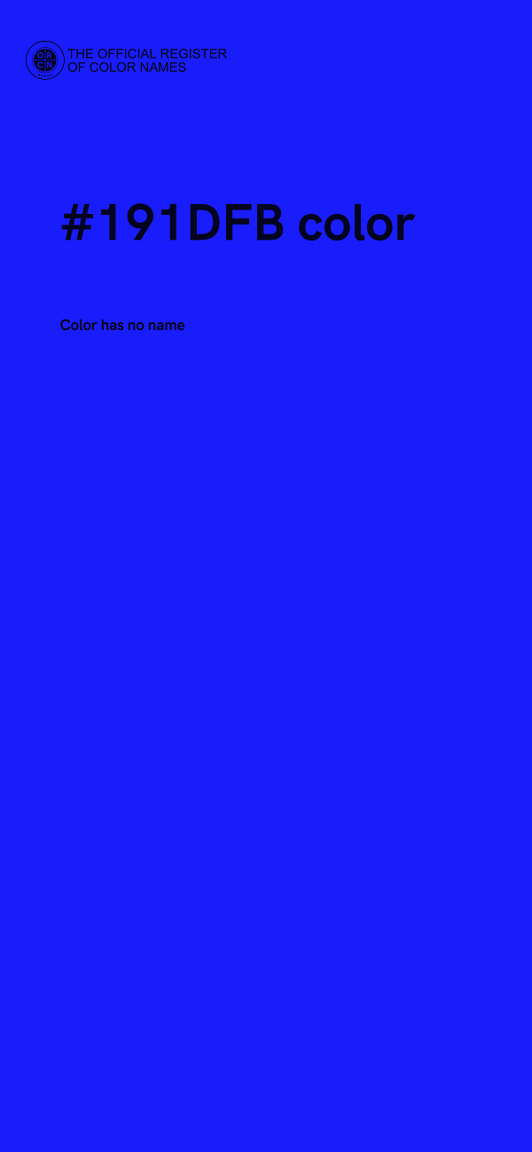 #191DFB color image