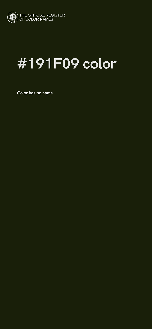 #191F09 color image