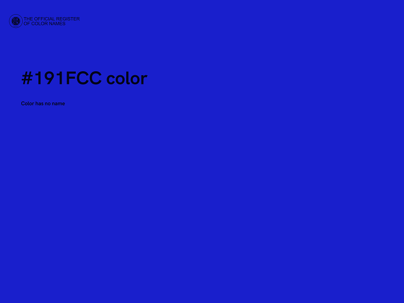 #191FCC color image