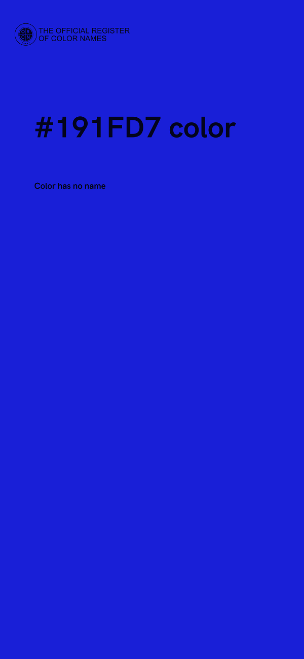 #191FD7 color image