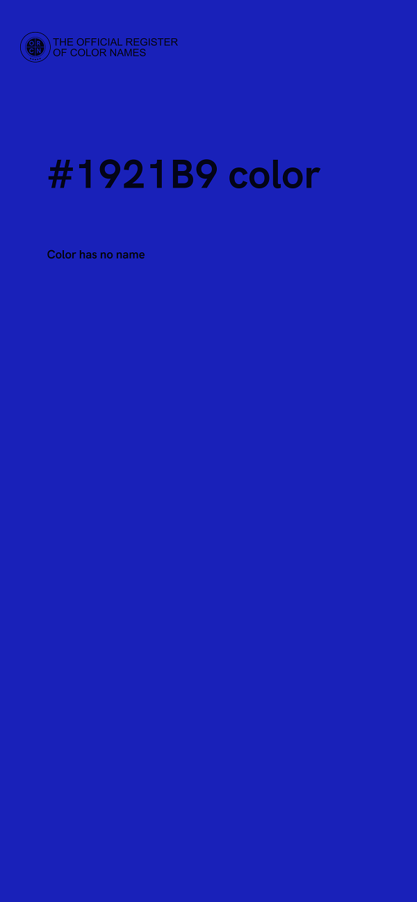 #1921B9 color image