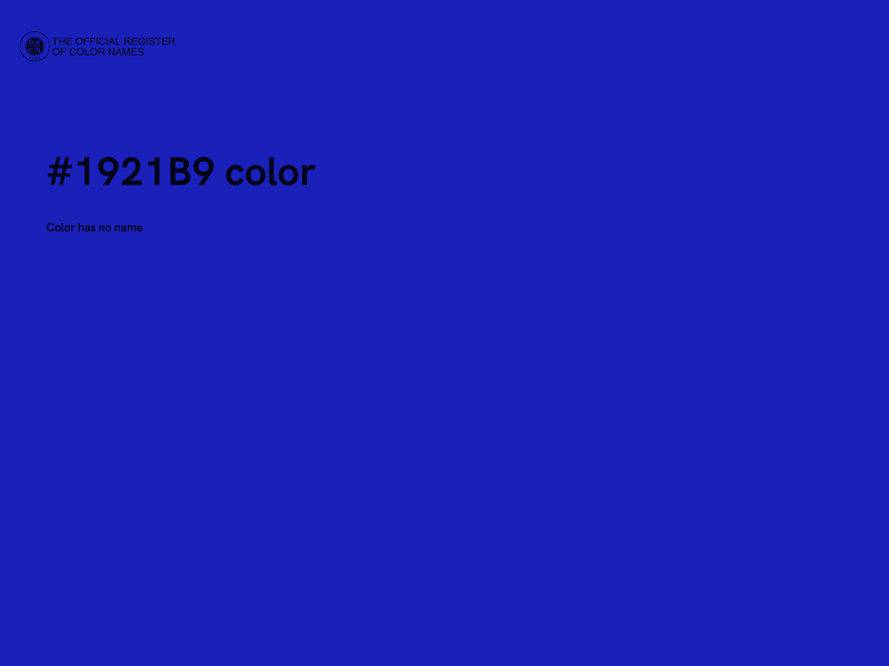 #1921B9 color image