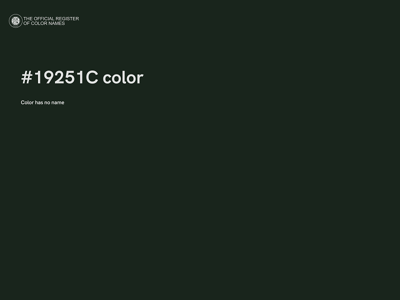 #19251C color image