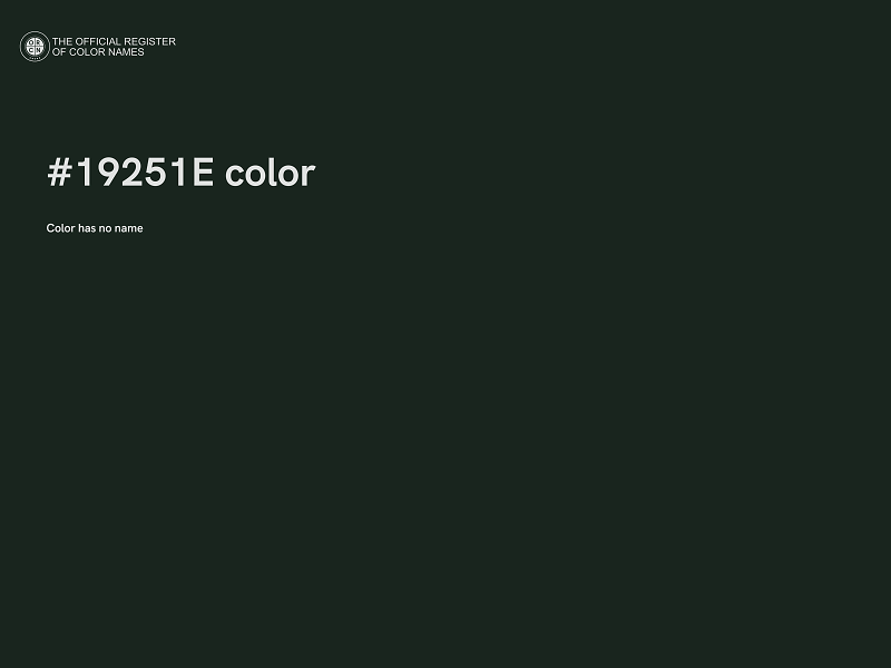 #19251E color image