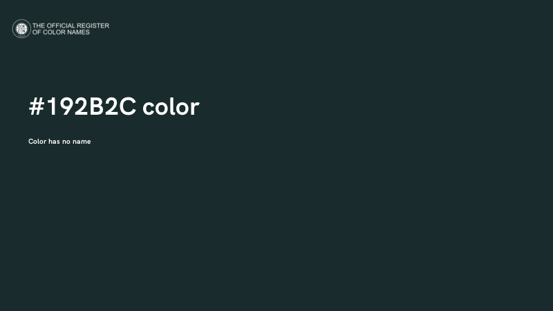 #192B2C color image