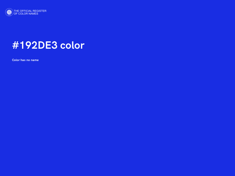 #192DE3 color image