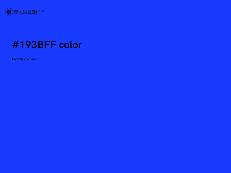 #193BFF color image
