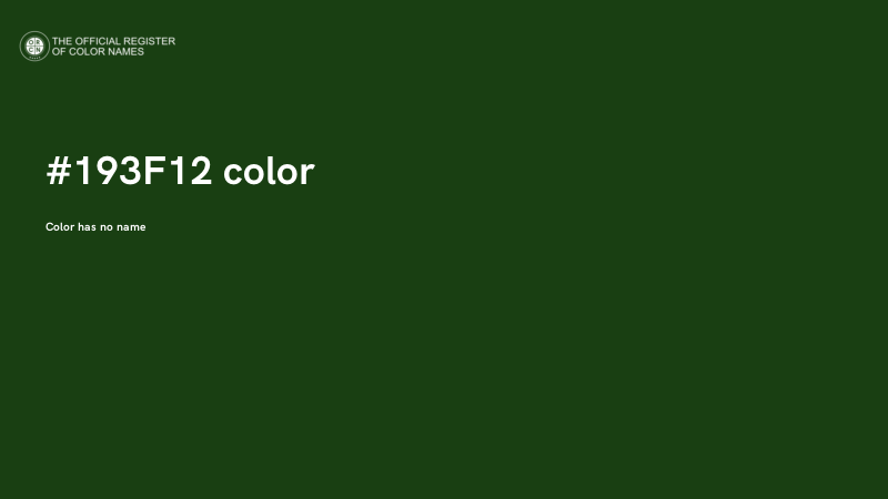 #193F12 color image