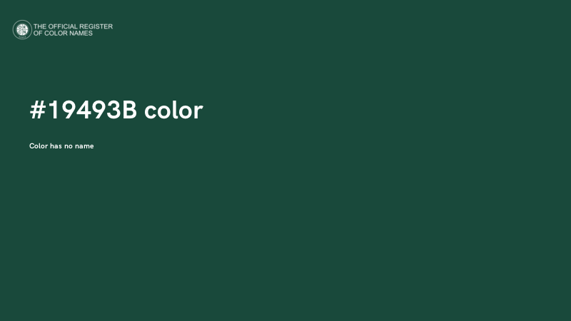 #19493B color image