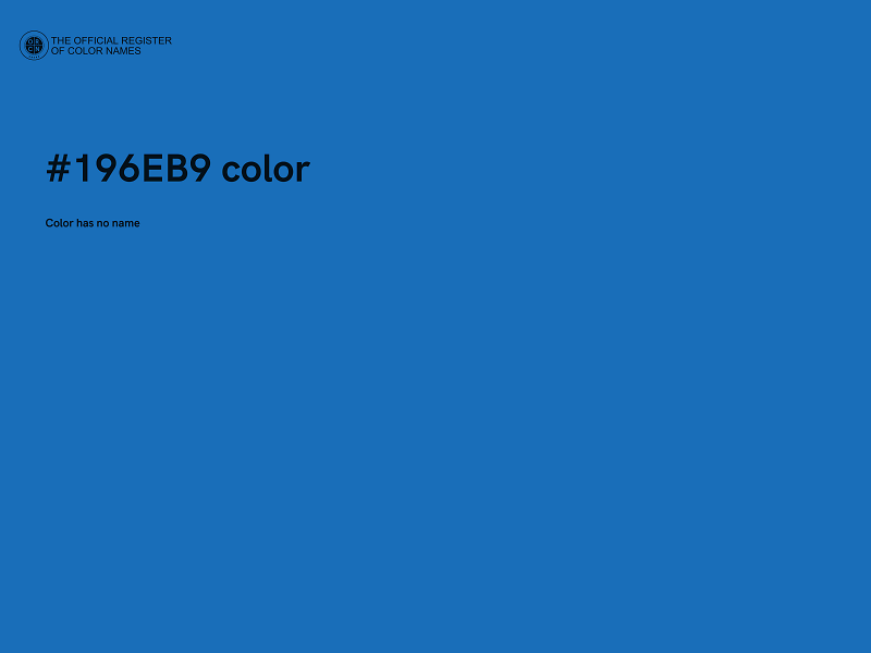 #196EB9 color image