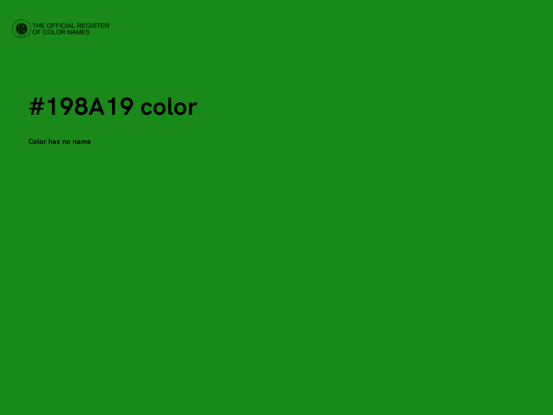 #198A19 color image