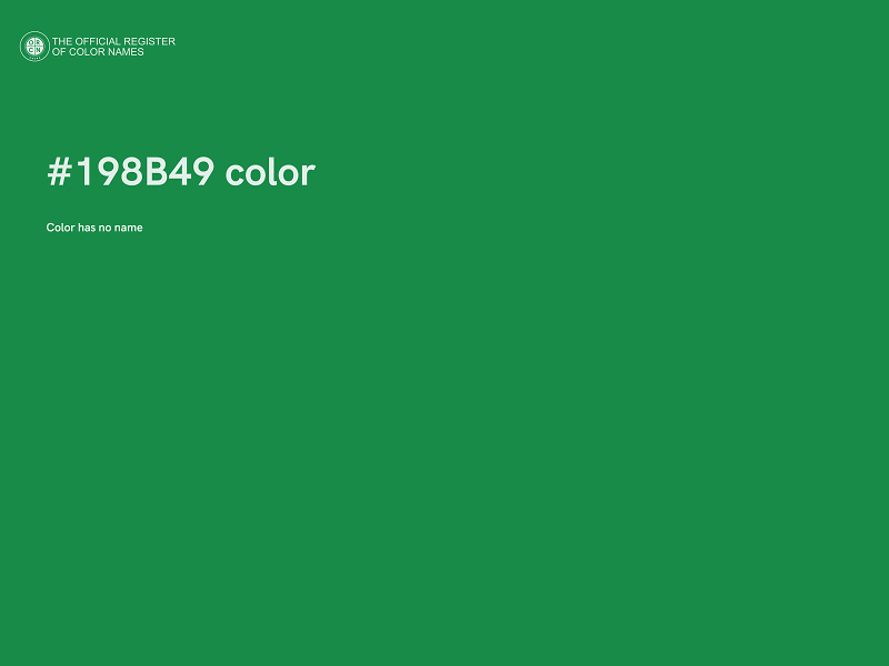 #198B49 color image