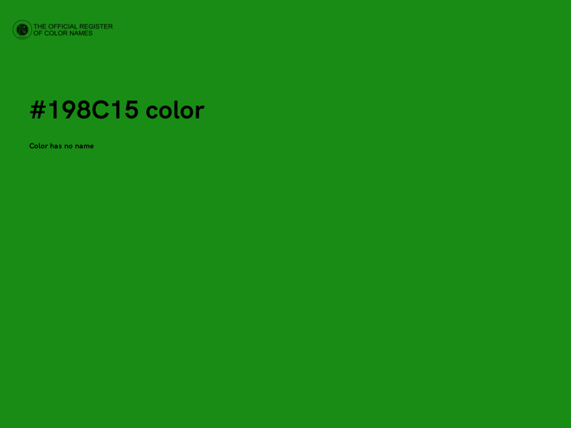 #198C15 color image
