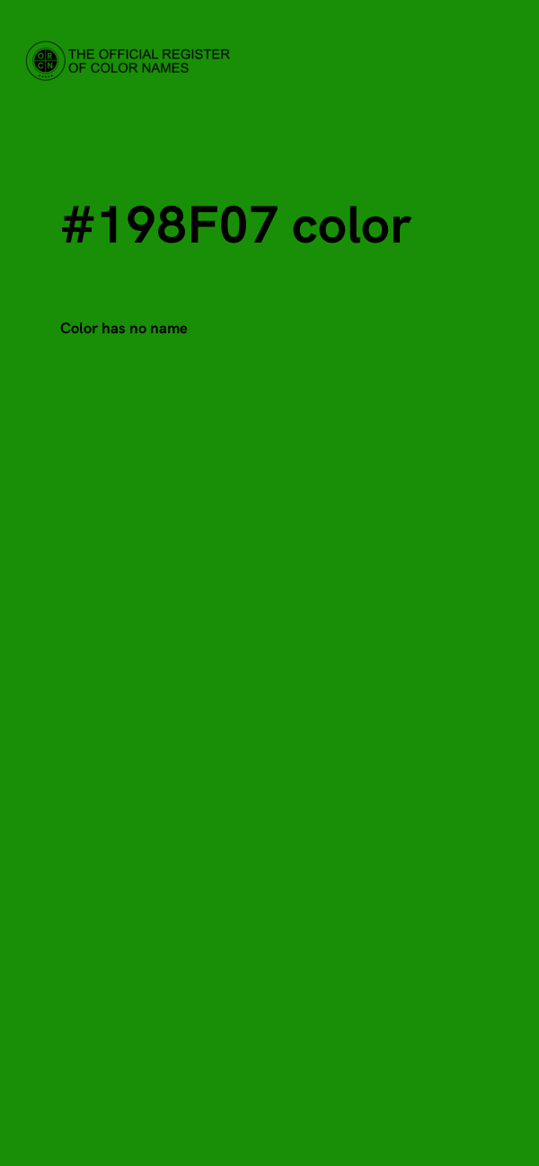 #198F07 color image