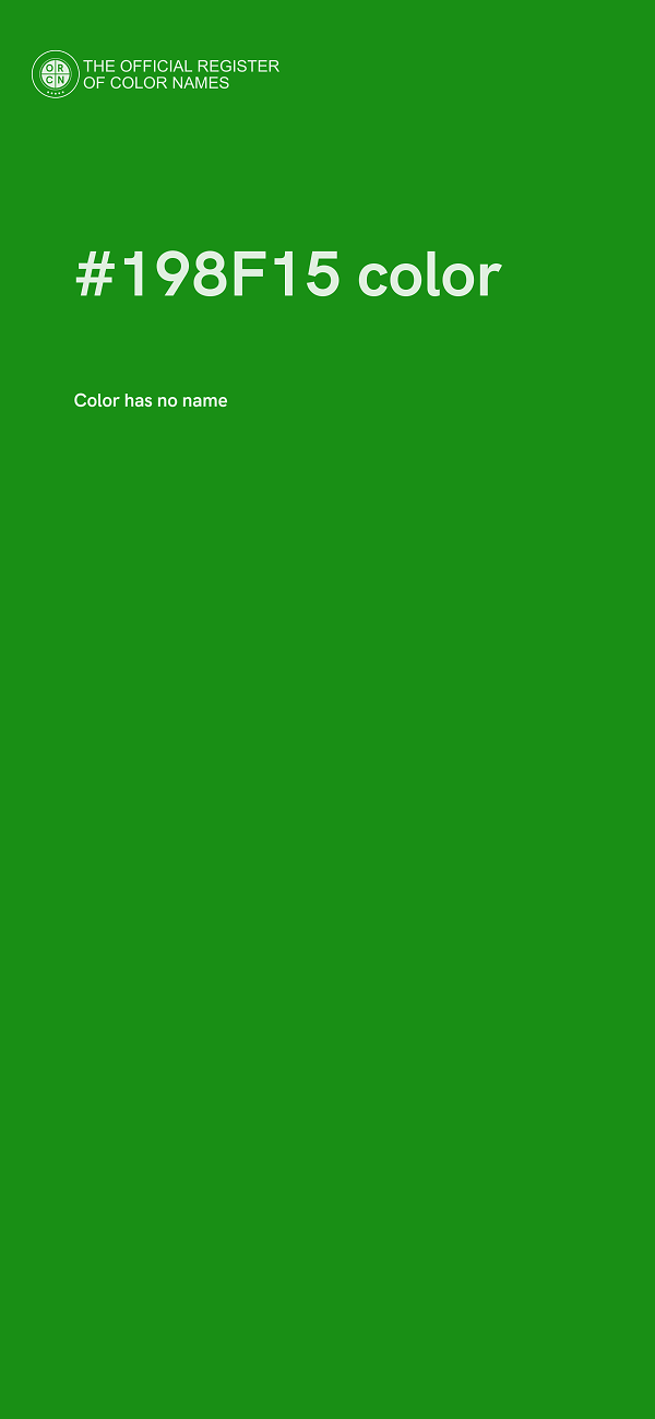 #198F15 color image