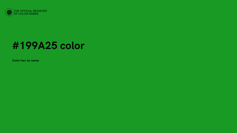 #199A25 color image