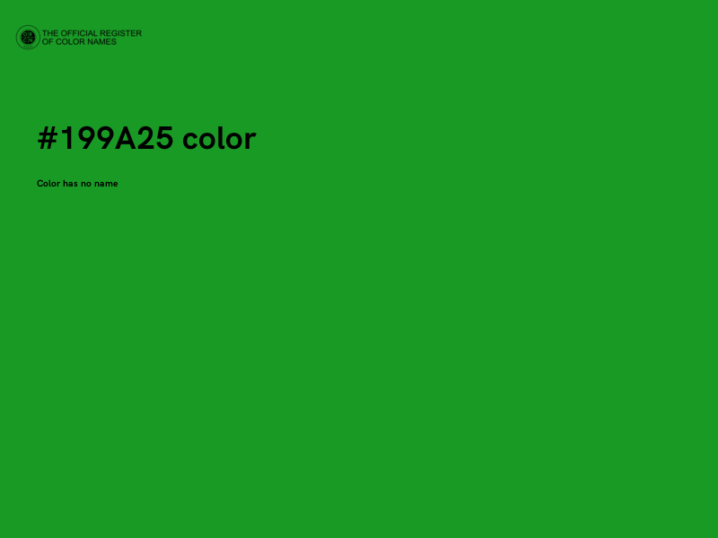 #199A25 color image