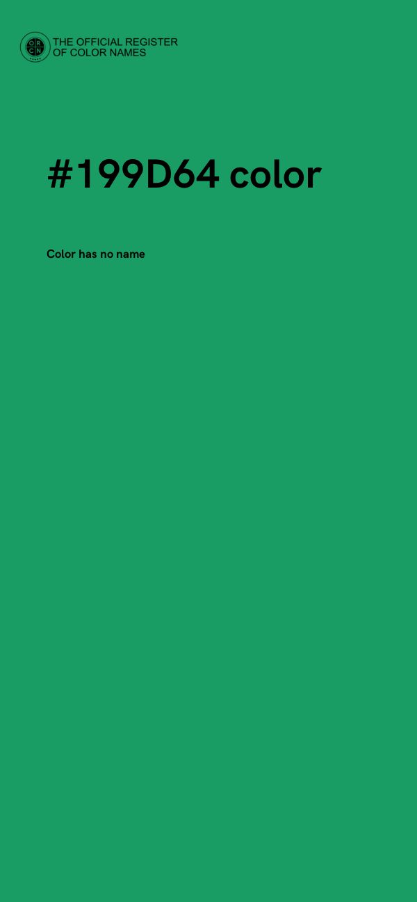 #199D64 color image