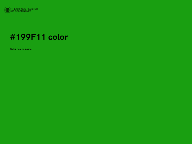 #199F11 color image