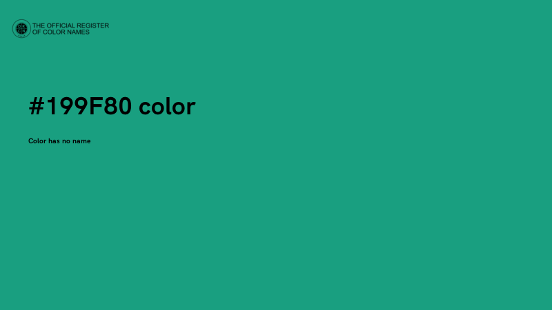 #199F80 color image
