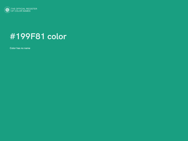 #199F81 color image