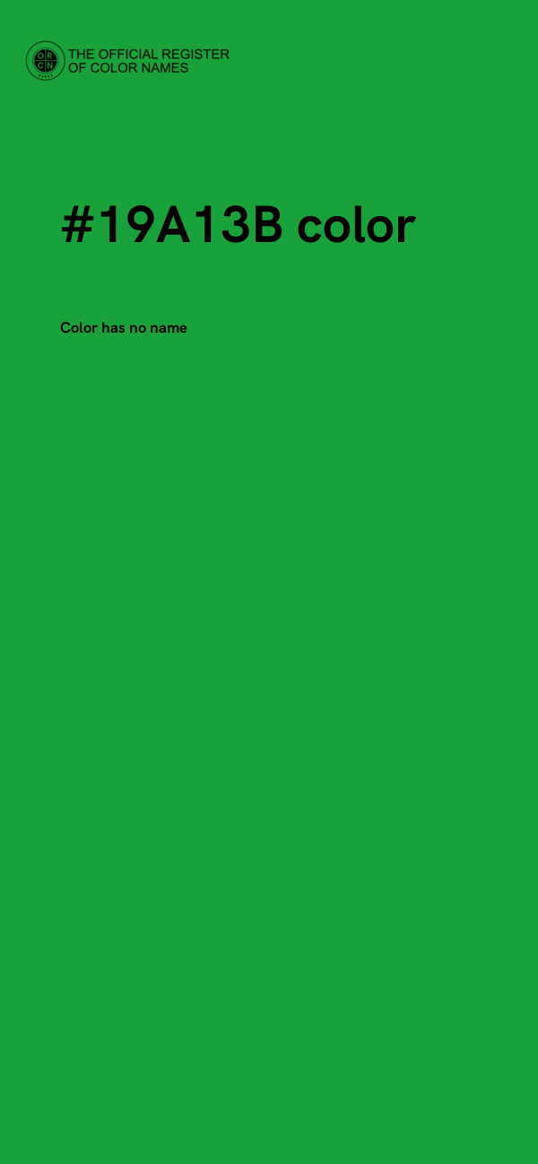 #19A13B color image