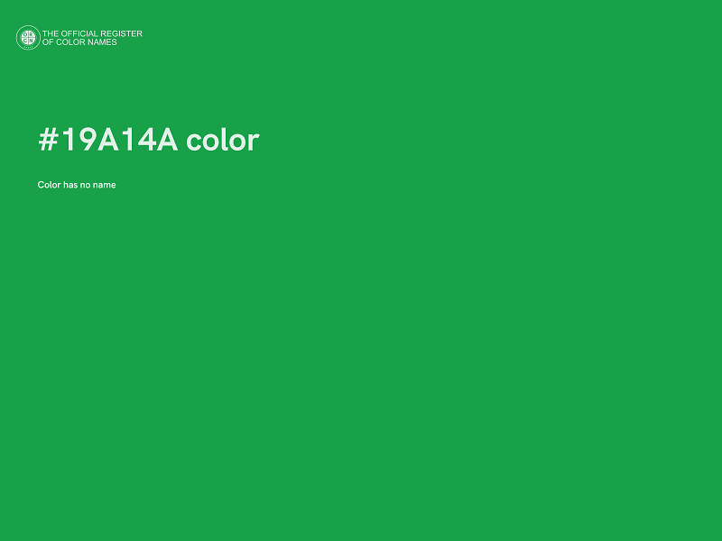 #19A14A color image