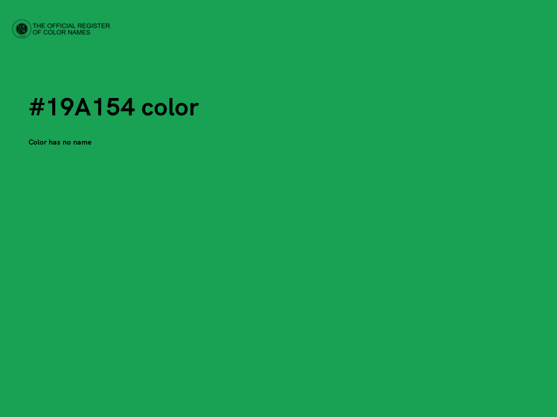 #19A154 color image