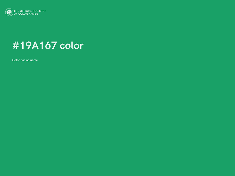 #19A167 color image