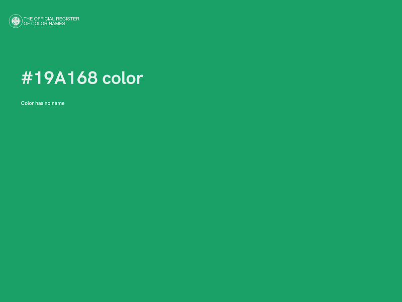 #19A168 color image