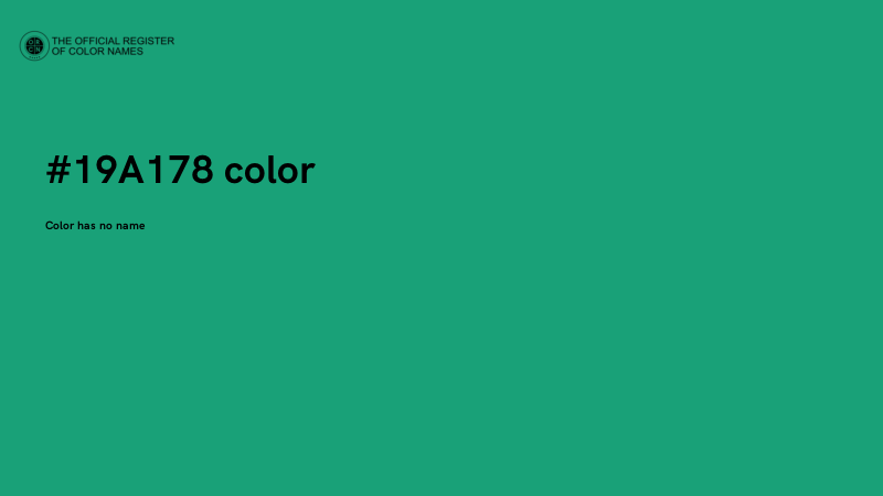 #19A178 color image
