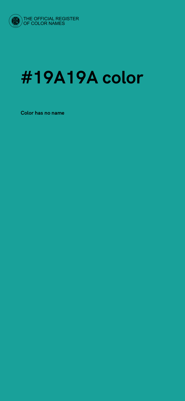 #19A19A color image