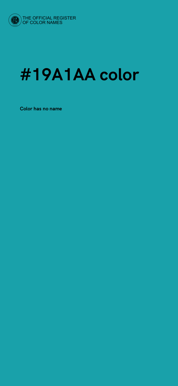 #19A1AA color image