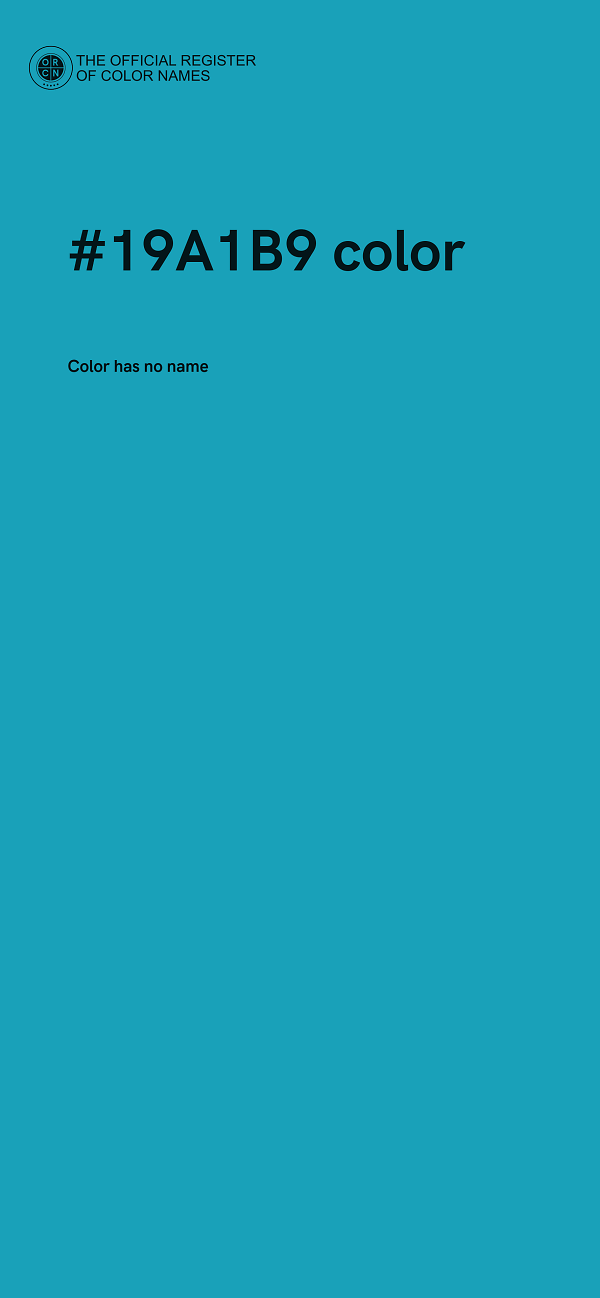 #19A1B9 color image