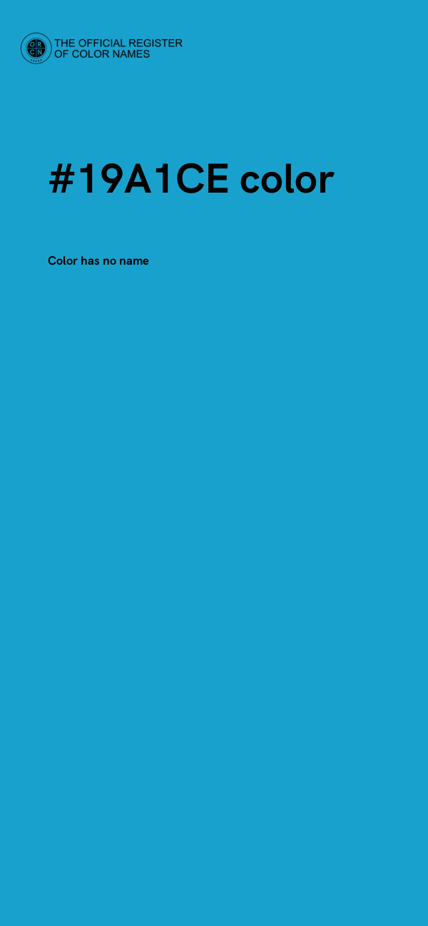 #19A1CE color image