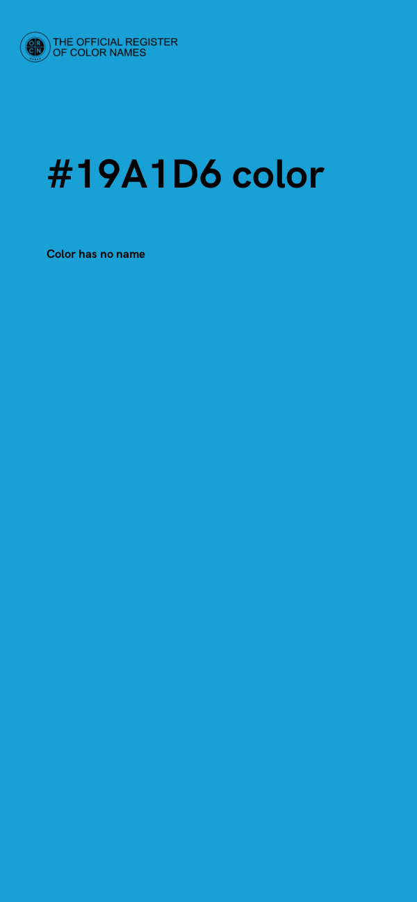 #19A1D6 color image