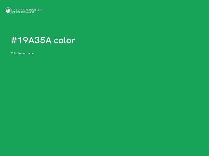 #19A35A color image