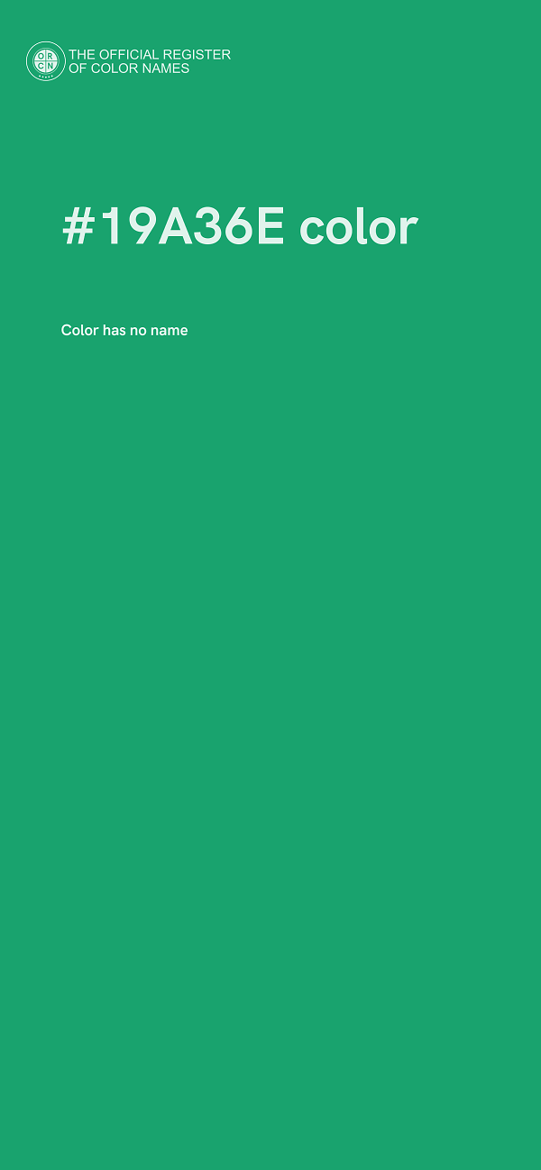 #19A36E color image