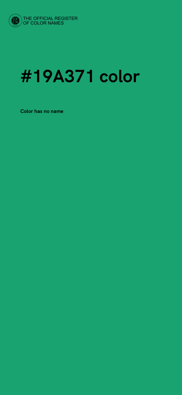 #19A371 color image