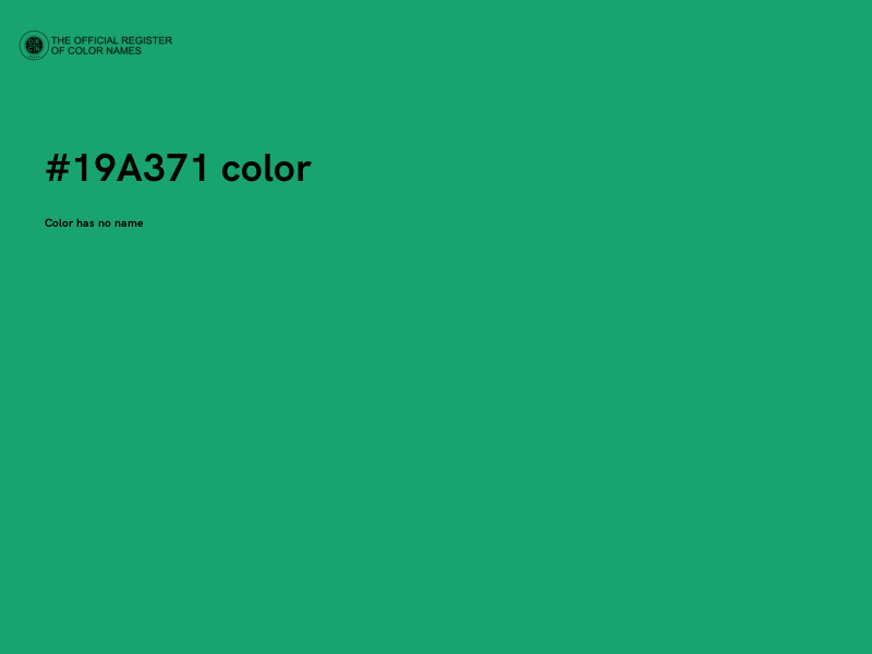 #19A371 color image