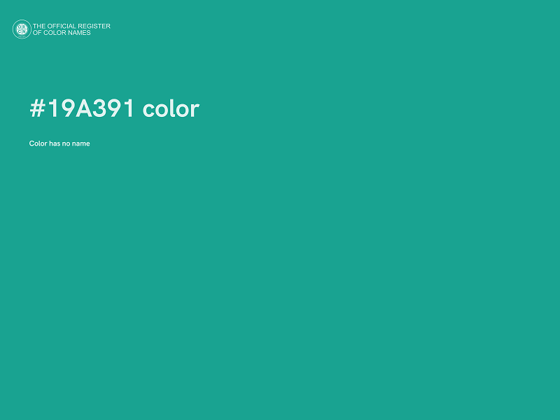 #19A391 color image