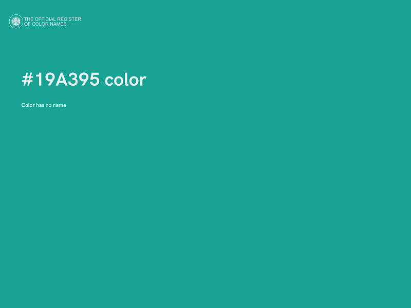 #19A395 color image