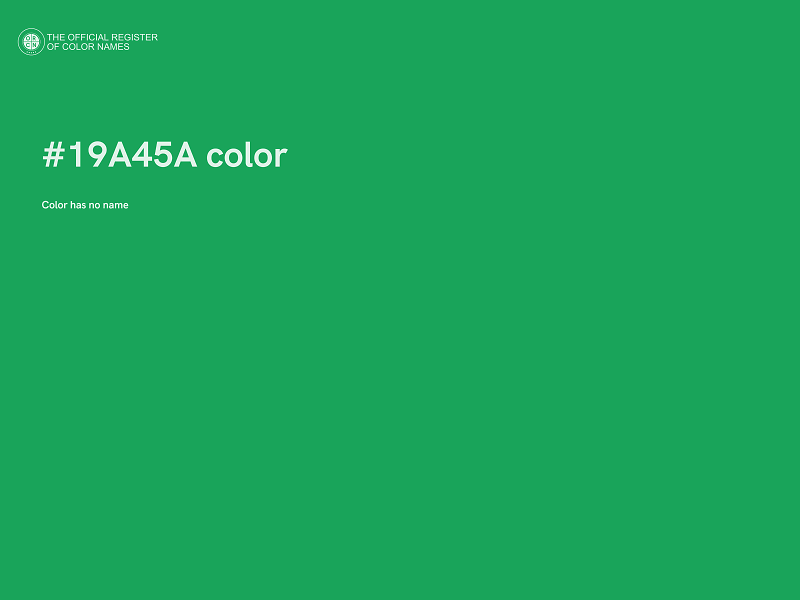 #19A45A color image