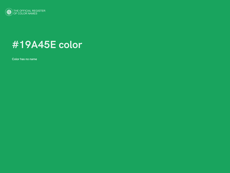 #19A45E color image