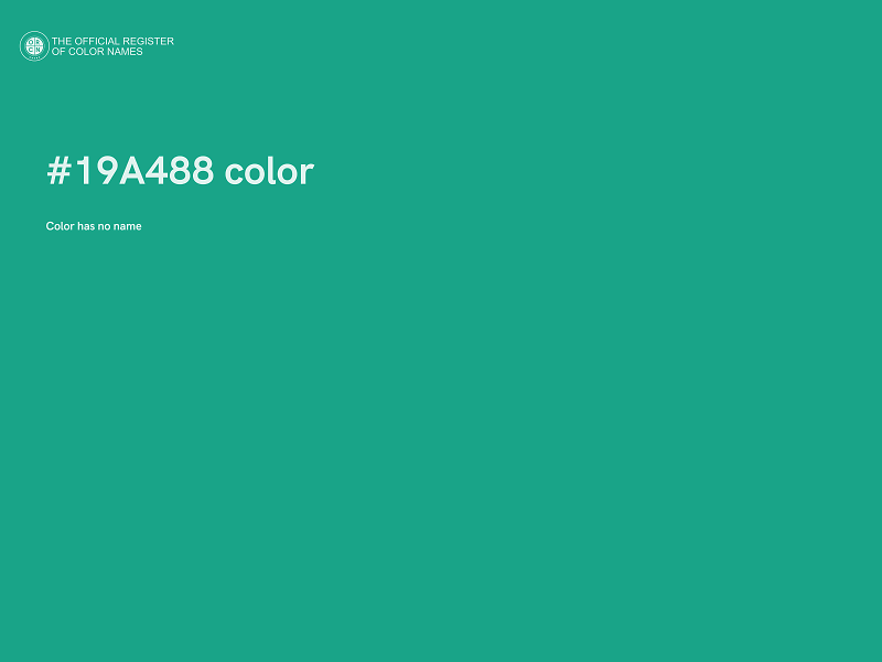 #19A488 color image